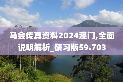 马会传真资料2024澳门,全面说明解析_研习版59.703