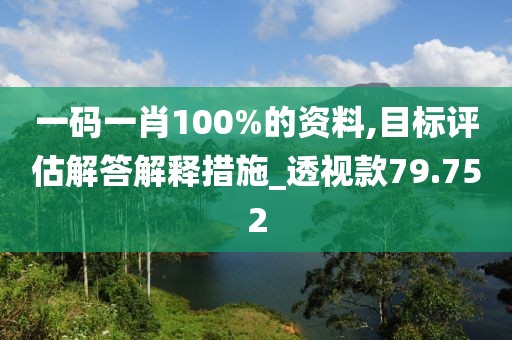 一码一肖100%的资料,目标评估解答解释措施_透视款79.752
