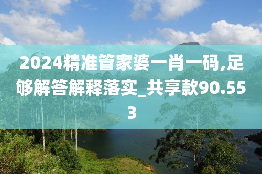 2024精准管家婆一肖一码,足够解答解释落实_共享款90.553