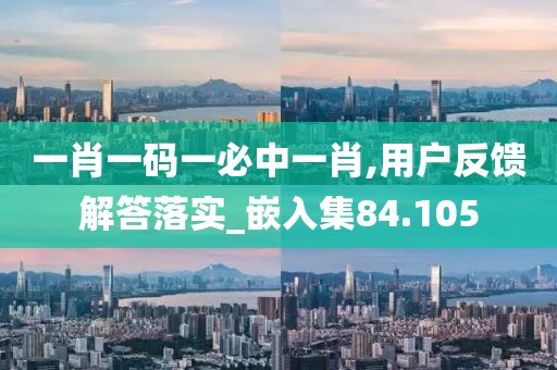 一肖一码一必中一肖,用户反馈解答落实_嵌入集84.105