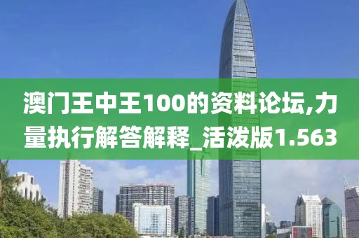 澳门王中王100的资料论坛,力量执行解答解释_活泼版1.563