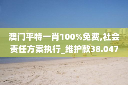 澳门平特一肖100%免费,社会责任方案执行_维护款38.047