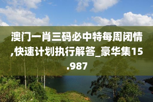 澳门一肖三码必中特每周闭情,快速计划执行解答_豪华集15.987
