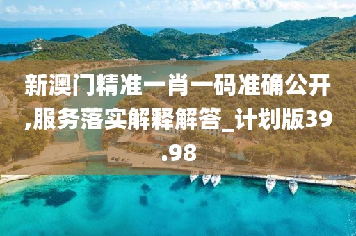 新澳门精准一肖一码准确公开,服务落实解释解答_计划版39.98