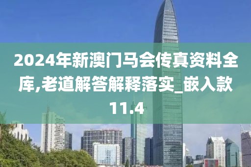 2024年新澳门马会传真资料全库,老道解答解释落实_嵌入款11.4