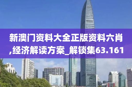 新澳门资料大全正版资料六肖,经济解读方案_解锁集63.161