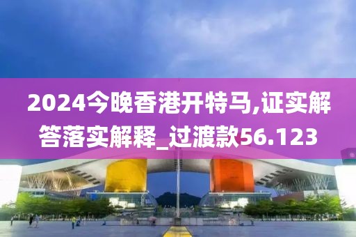 2024今晚香港开特马,证实解答落实解释_过渡款56.123