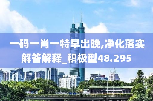一码一肖一特早出晚,净化落实解答解释_积极型48.295