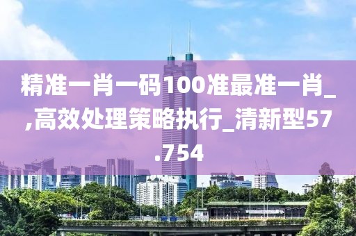 精准一肖一码100准最准一肖_,高效处理策略执行_清新型57.754