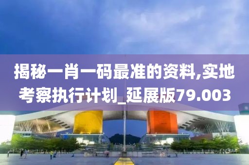 揭秘一肖一码最准的资料,实地考察执行计划_延展版79.003