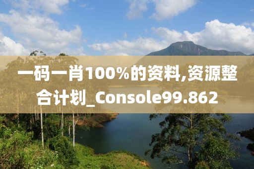 一码一肖100%的资料,资源整合计划_Console99.862