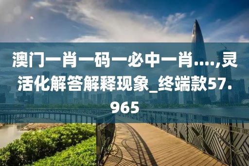 澳门一肖一码一必中一肖....,灵活化解答解释现象_终端款57.965