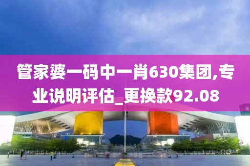管家婆一码中一肖630集团,专业说明评估_更换款92.08