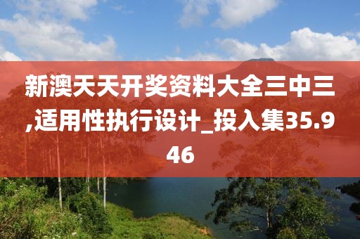 新澳天天开奖资料大全三中三,适用性执行设计_投入集35.946