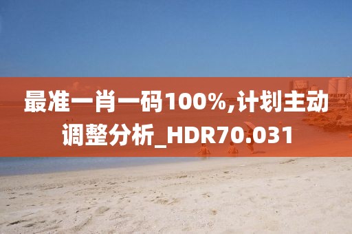 最准一肖一码100%,计划主动调整分析_HDR70.031