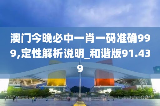 澳门今晚必中一肖一码准确999,定性解析说明_和谐版91.439
