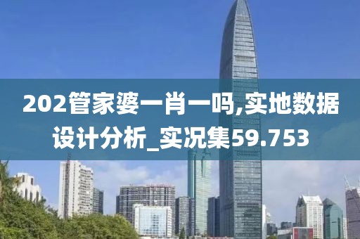 202管家婆一肖一吗,实地数据设计分析_实况集59.753