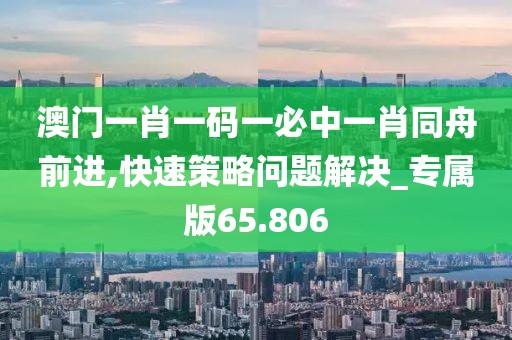 澳门一肖一码一必中一肖同舟前进,快速策略问题解决_专属版65.806