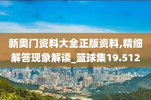 新奥门资料大全正版资料,精细解答现象解读_篮球集19.512