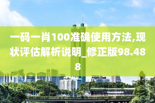一码一肖100准确使用方法,现状评估解析说明_修正版98.488