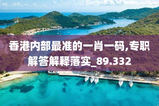香港内部最准的一肖一码,专职解答解释落实_89.332