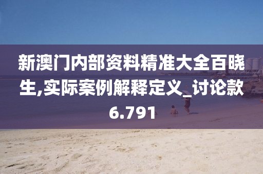 新澳门内部资料精准大全百晓生,实际案例解释定义_讨论款6.791