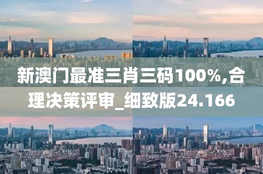新澳门最准三肖三码100%,合理决策评审_细致版24.166
