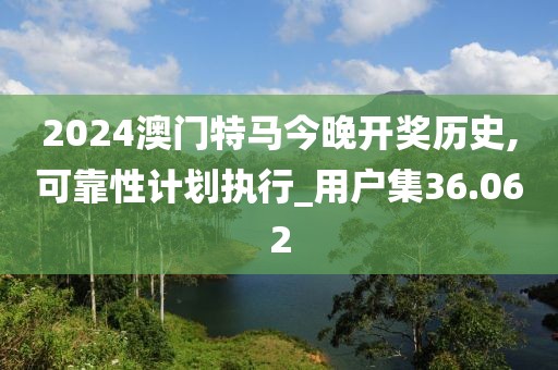 2024澳门特马今晚开奖历史,可靠性计划执行_用户集36.062