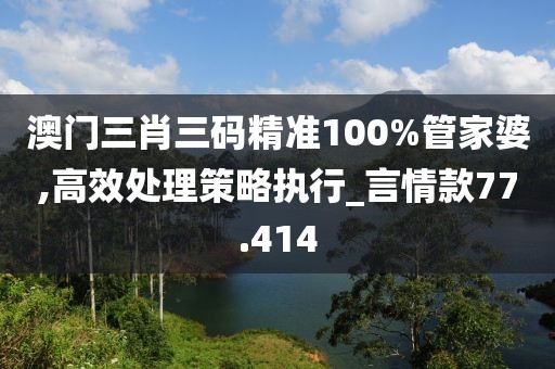 澳门三肖三码精准100%管家婆,高效处理策略执行_言情款77.414