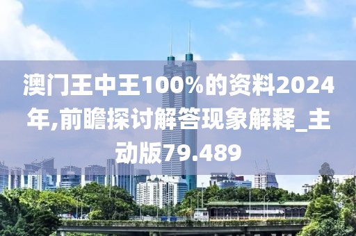 澳门王中王100%的资料2024年,前瞻探讨解答现象解释_主动版79.489