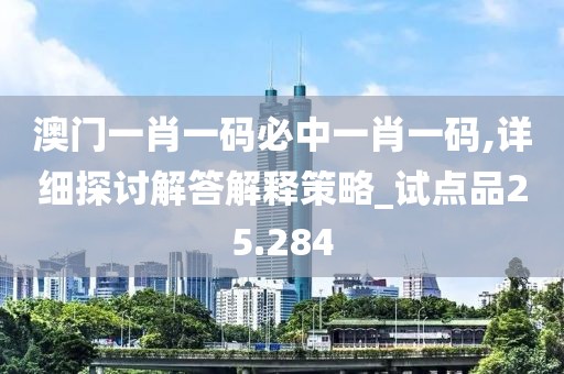 澳门一肖一码必中一肖一码,详细探讨解答解释策略_试点品25.284