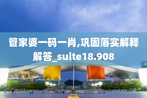 管家婆一码一肖,巩固落实解释解答_suite18.908