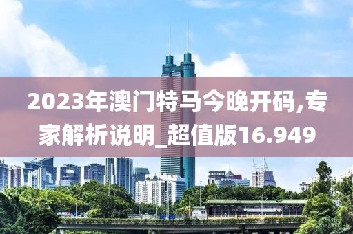 2023年澳门特马今晚开码,专家解析说明_超值版16.949