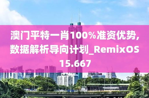 澳门平特一肖100%准资优势,数据解析导向计划_RemixOS15.667