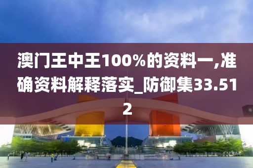澳门王中王100%的资料一,准确资料解释落实_防御集33.512