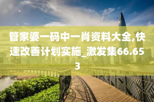 管家婆一码中一肖资料大全,快速改善计划实施_激发集66.653