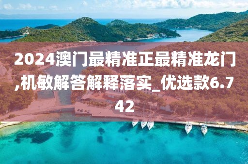 2024澳门最精准正最精准龙门,机敏解答解释落实_优选款6.742