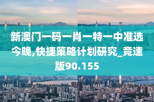 新澳门一码一肖一特一中准选今晚,快捷策略计划研究_竞速版90.155