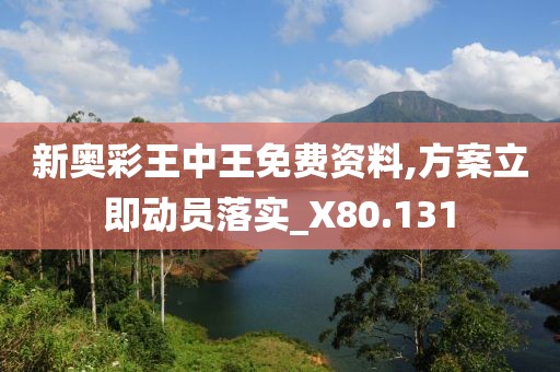 新奥彩王中王免费资料,方案立即动员落实_X80.131