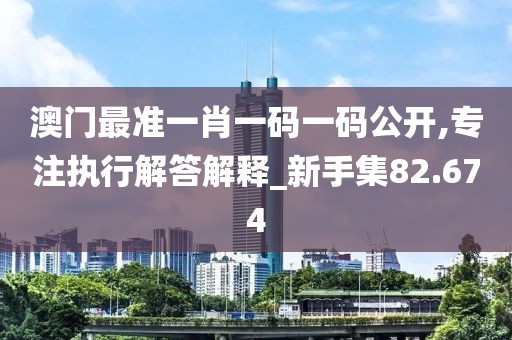 澳门最准一肖一码一码公开,专注执行解答解释_新手集82.674