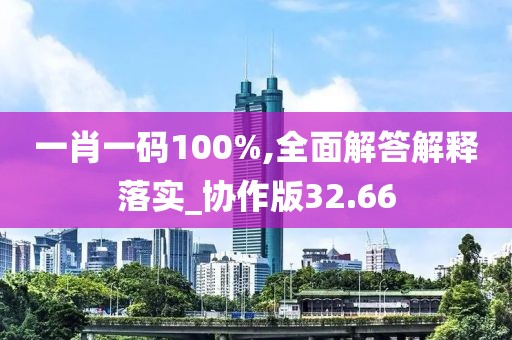 一肖一码100%,全面解答解释落实_协作版32.66