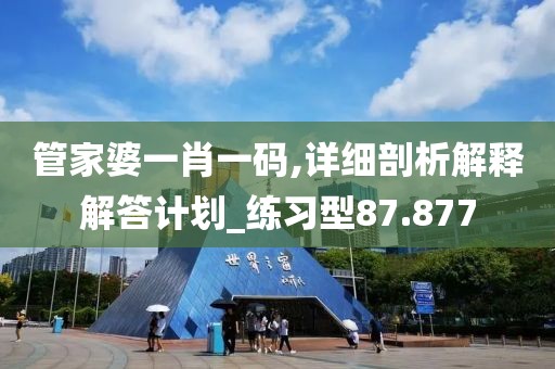 管家婆一肖一码,详细剖析解释解答计划_练习型87.877