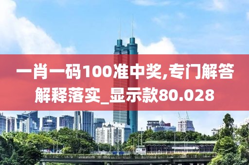一肖一码100准中奖,专门解答解释落实_显示款80.028