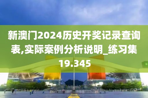 新澳门2024历史开奖记录查询表,实际案例分析说明_练习集19.345