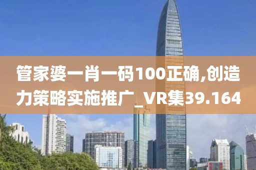 管家婆一肖一码100正确,创造力策略实施推广_VR集39.164