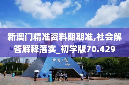 新澳门精准资料期期准,社会解答解释落实_初学版70.429
