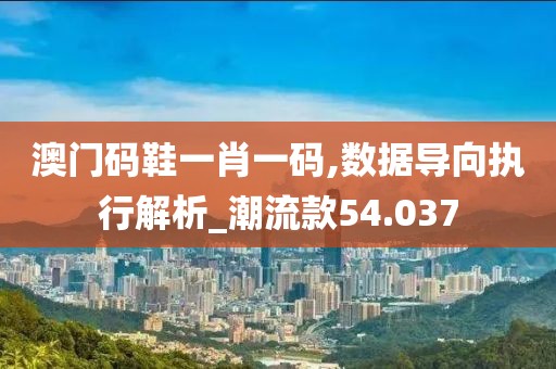 澳门码鞋一肖一码,数据导向执行解析_潮流款54.037