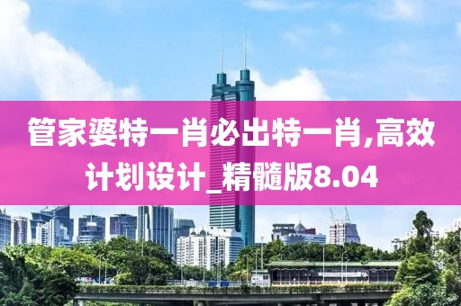 管家婆特一肖必出特一肖,高效计划设计_精髓版8.04
