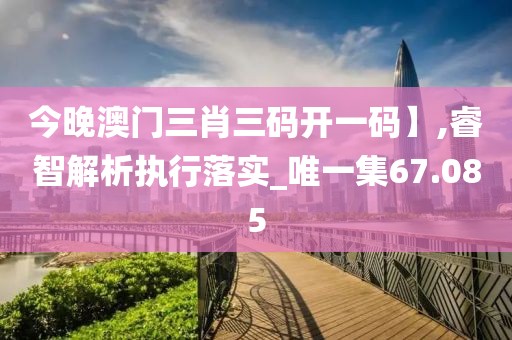 今晚澳门三肖三码开一码】,睿智解析执行落实_唯一集67.085