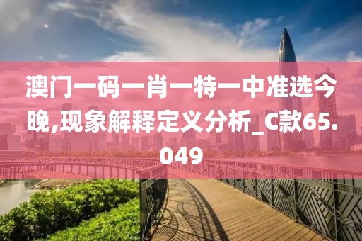 澳门一码一肖一特一中准选今晚,现象解释定义分析_C款65.049